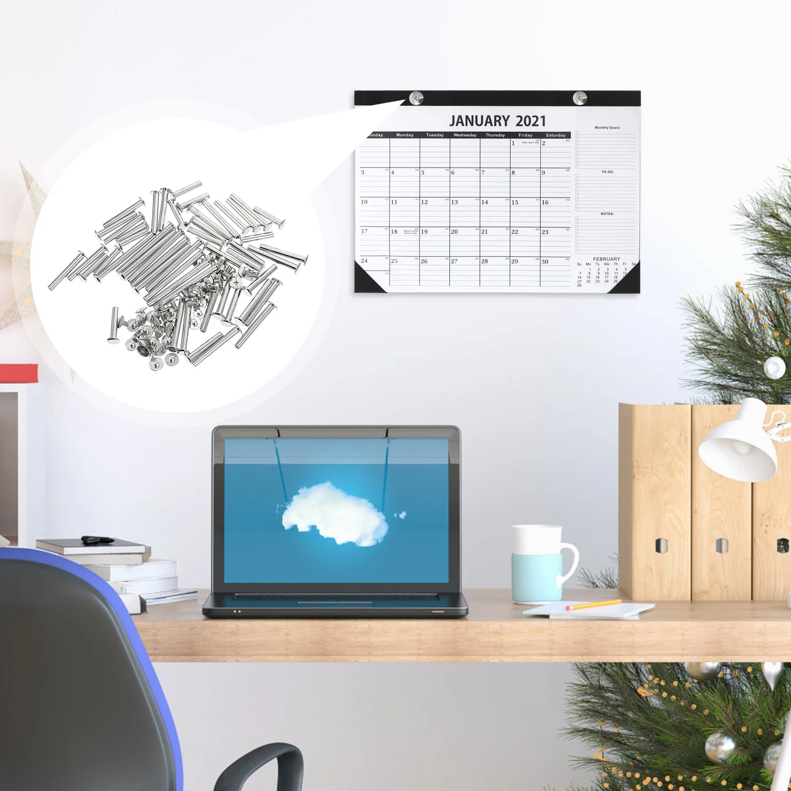 50 مجموعة ملزمة المسمار المشاركات Diy بها بنفسك سجل القصاصات الحرفية ألبومات الصور مسامير معدنية مقاومة للصدأ لإصلاح مجلة التقويم