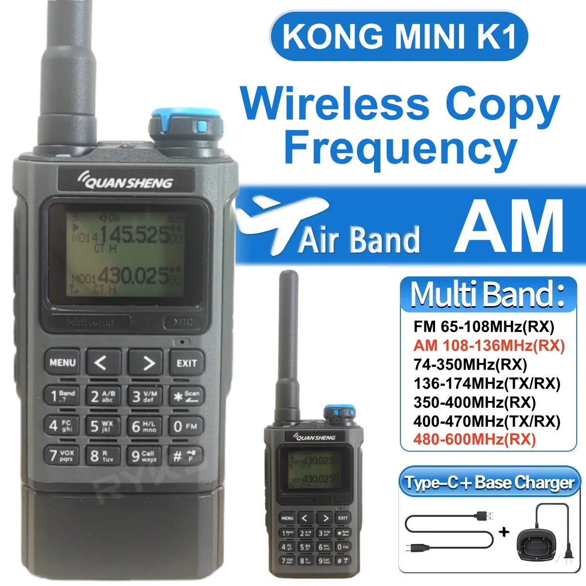 

Рация QUANSHENG K1 KONG MINI