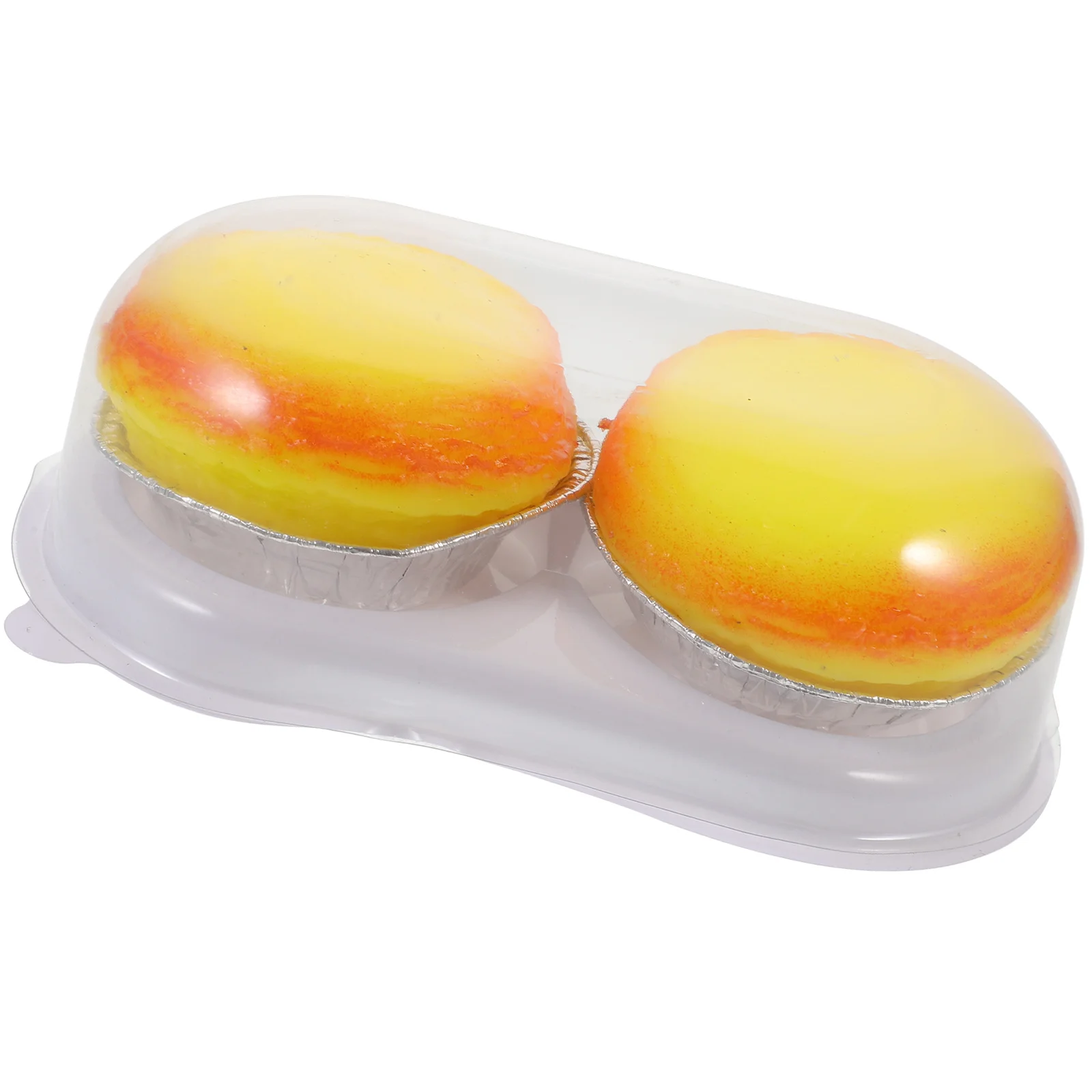 

2Pcs Egg Tart Stress Relief Fidget Sensory Stretchy Squeeze Fun Party Favors Pressure Relief and Anxiety Calming Simulated Food