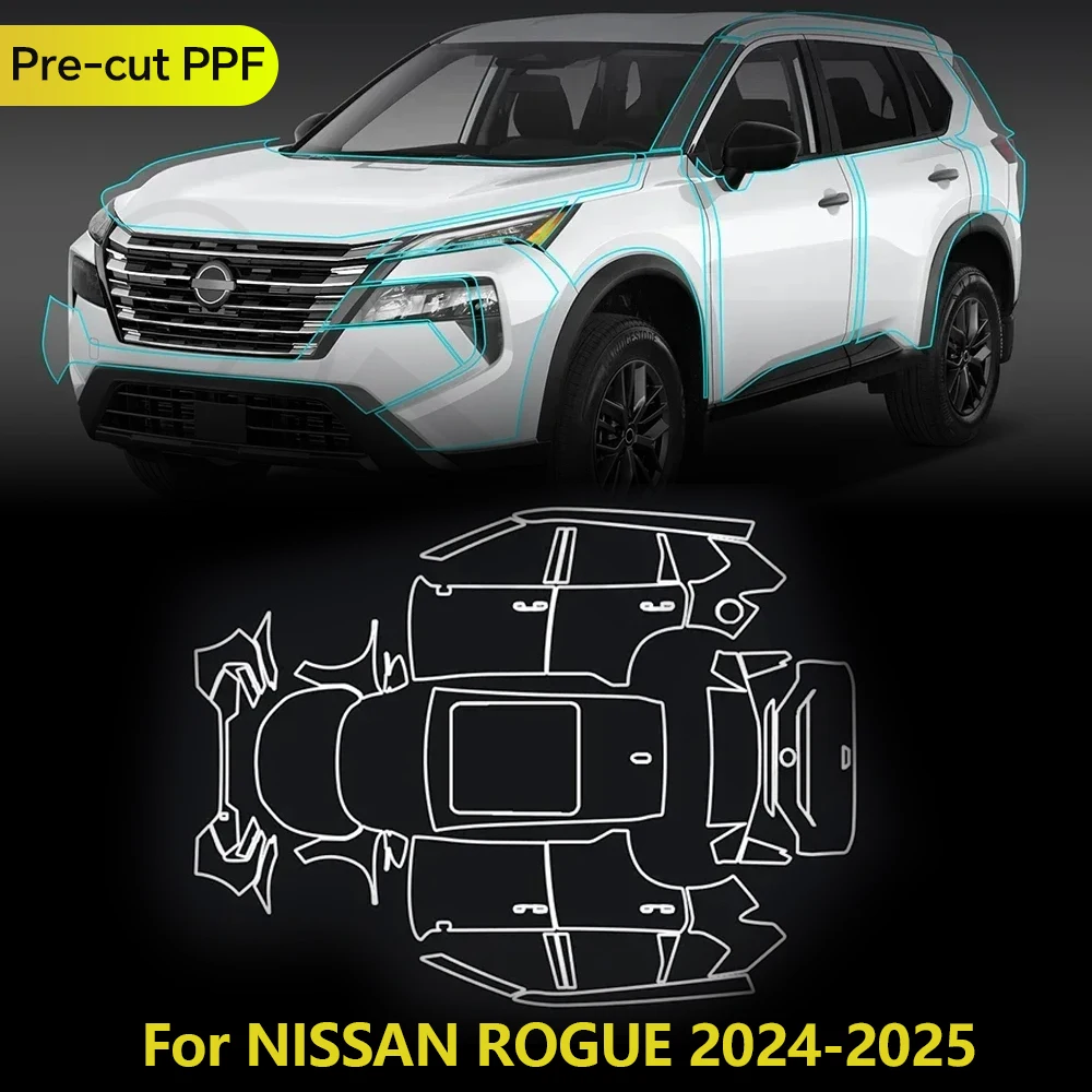 

Pre-cut PPF For NISSAN ROGUE 2024 2025 Car Paint Protection Film TPU Anti-scratch Resistant Clear Bra Resistant Repairable Cover