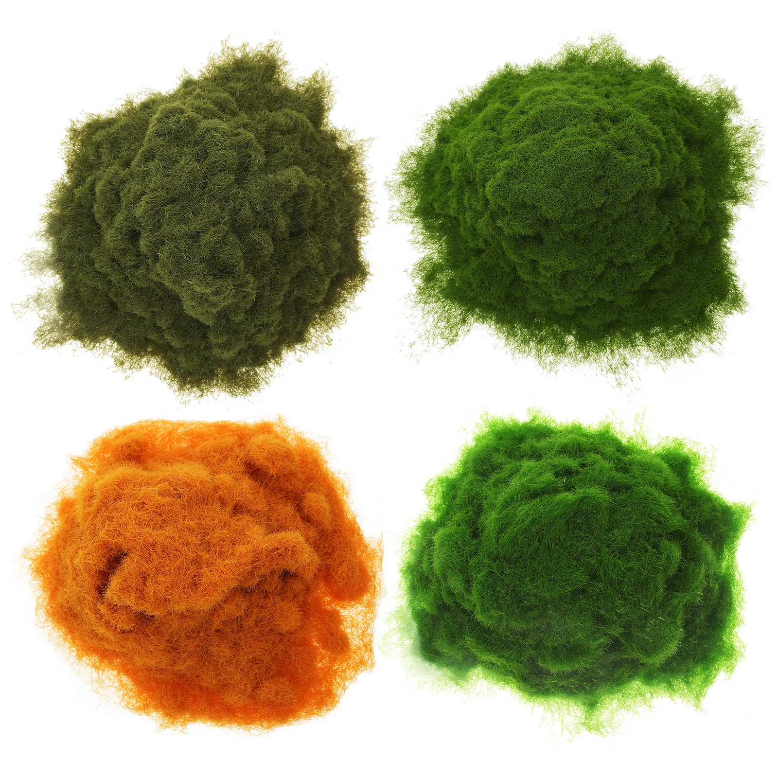 

4Pcs Artificial Lichen Moss Green Nylon Grass Long Life High Gloss Micro Landscape DIY Garden Decor for Wall Fence Yard