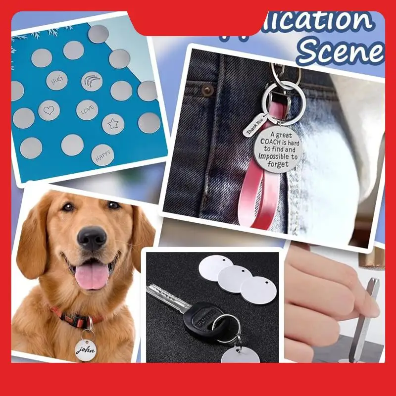 Stainless Steel Printed Blank Discs Bulk DIY Jewelry Craft Name Tags Necklace Earrings Engraving Supplie