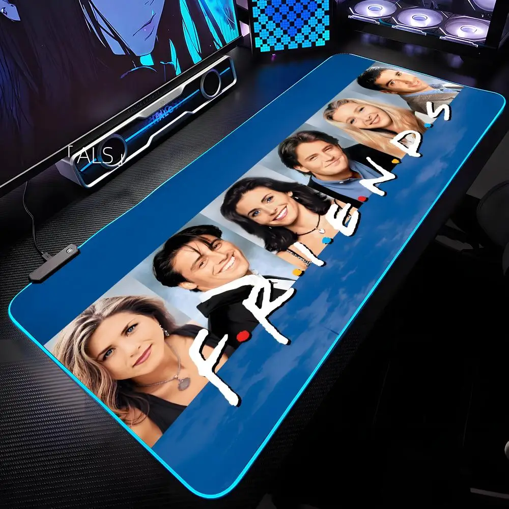 

F-Friends Tv Show Mouse Pad RGB Backlit Mouse Pad Laptop Mouse Pad Laptop Gamer Computer Desk Gaming Accessories