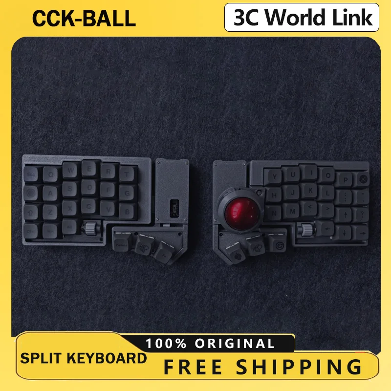 

Разделенная клавиатура Weekin CCK-BALL, двухрежимная ZMK Bluetooth 3X6, перекрестные ручки, регулируемый трекбольный флакон, игровой механический комплект клавиатуры