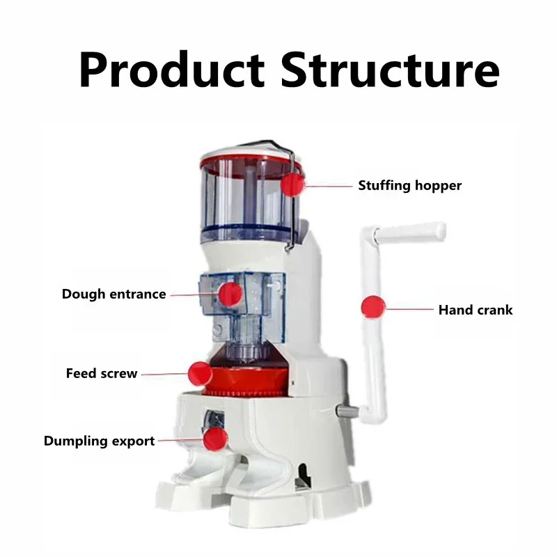 스테인레스 스틸 수동 만두 만들기, 수직 국수 메이커, WJ-18 가정용 수동 만두 메이커, 찐빵 메이커