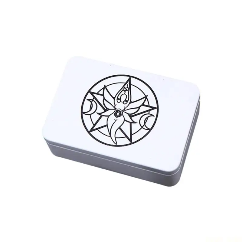 U2JB Metal Game Card Box Playings Tarots Container Storage Case Packing Box Playings Cards Box Empty Candy Storage Case
