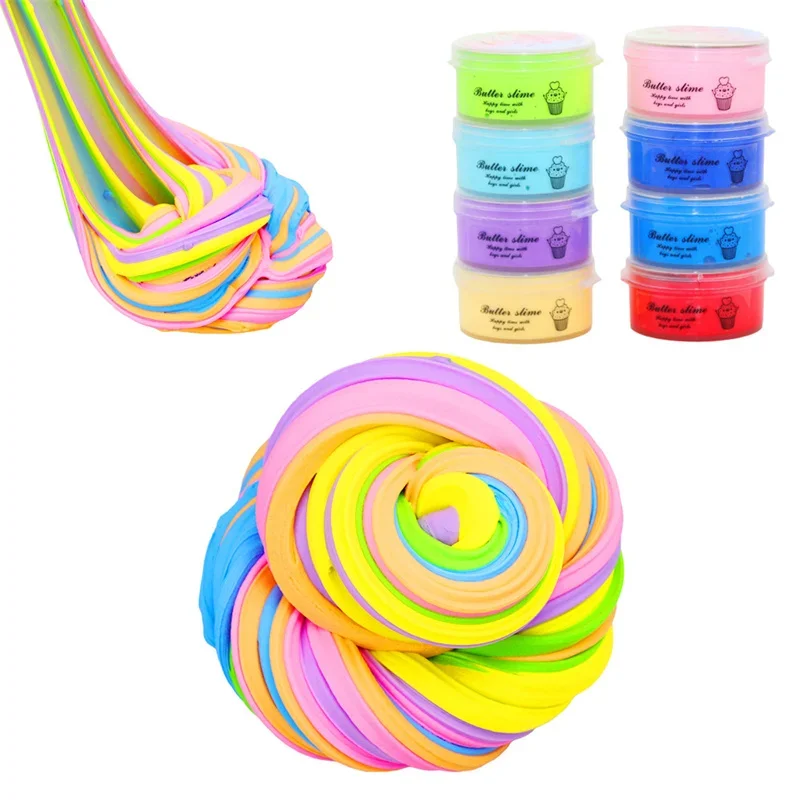 30pack 30ml Butter Slime Kit Fake Candy Scented Slime Fluffy Party Antistress Toys For Kids Boys Girls Birthday Gift