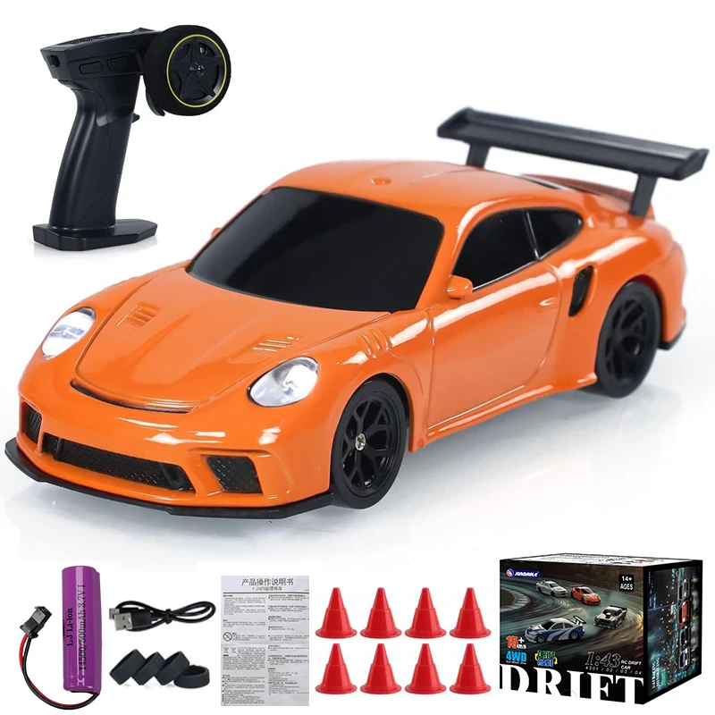 1/43 Mini Drift Race RC Car Four-wheel Drive RTR 4WD Radio 2.4G Racing Drifting High Speed Remote Control Model Toy Boys Gift