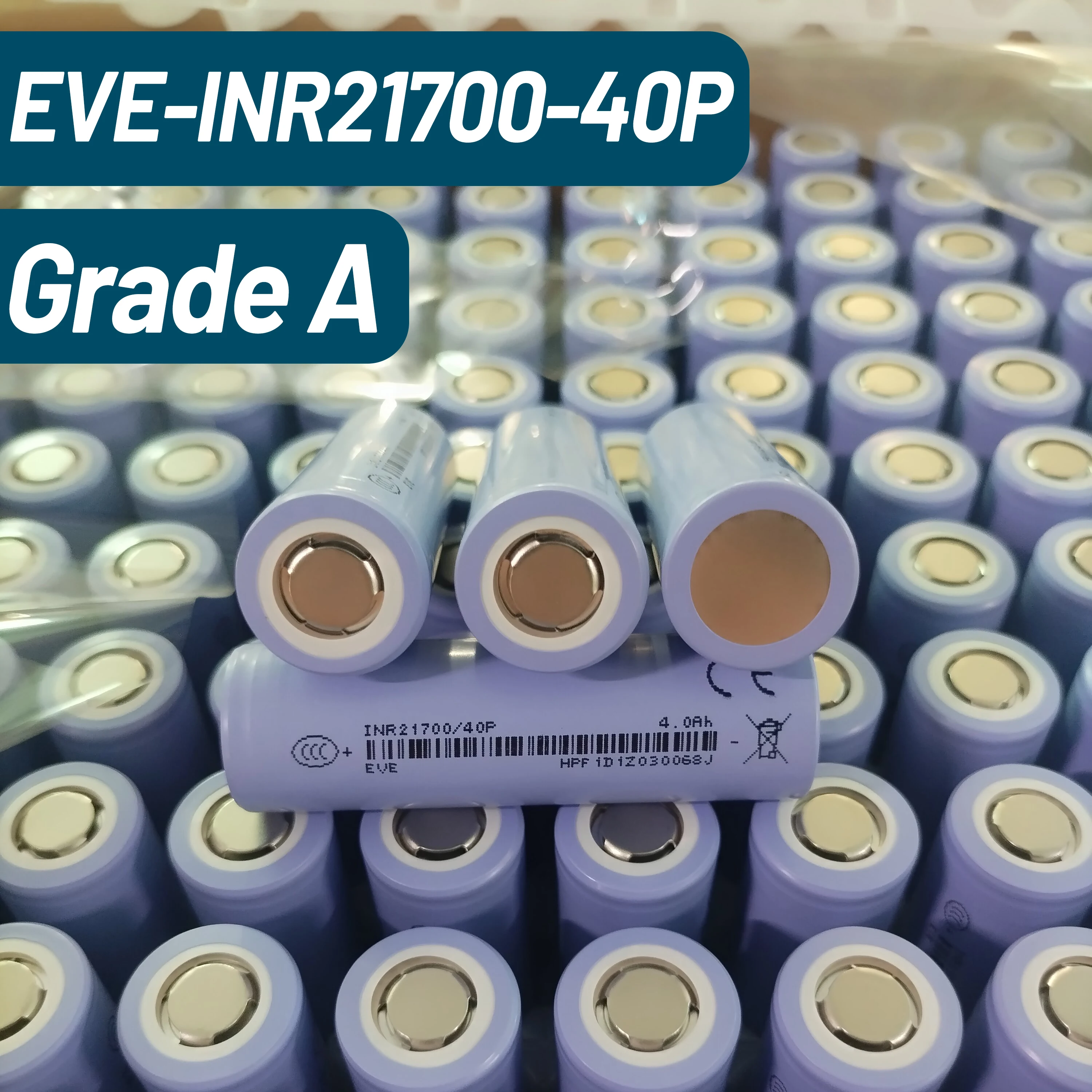 EVE 21700 Battery 40P 4000mAh 50A High Current Discharge – Lithium Ion Cell for E-bike Power Bank DIY Battery Pack