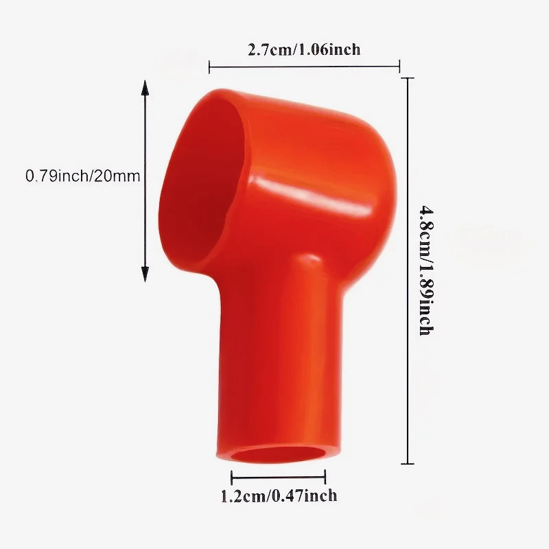 5red+5black PVC Battery Insulating Cover L12-20 Heat Insulated Cable Joint Protective Cap Terminal Guard Motorcycle Truck Boat