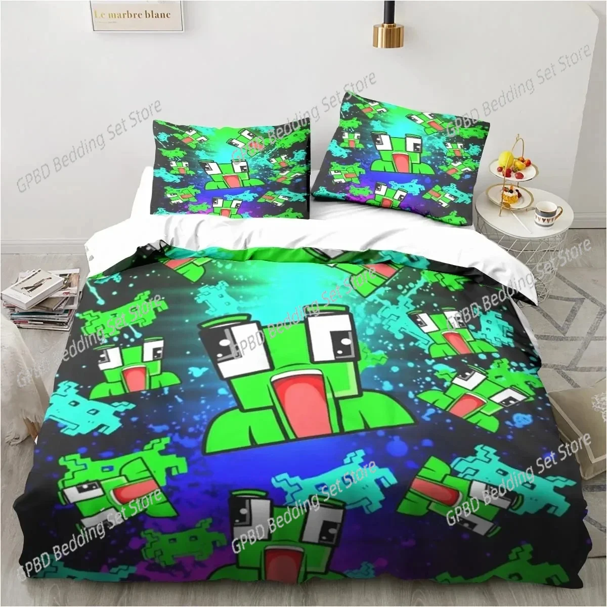 

3D Printing Cartoons Play Unspeakable Comfortable Duvet Cover Pillowcase Bedding Set Children Bedroom Decoration Home Textile