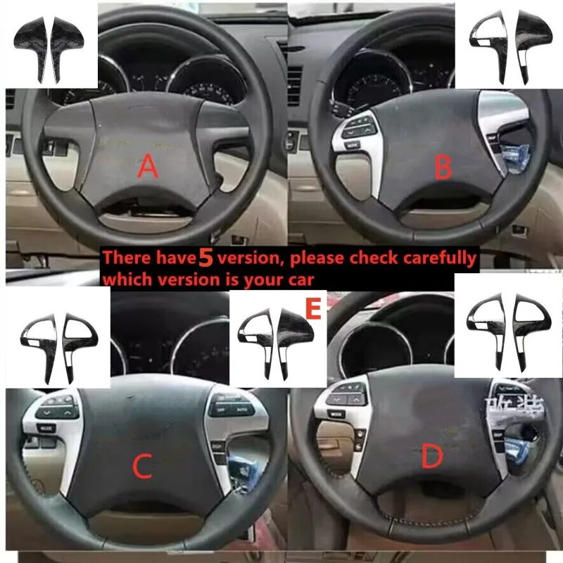 

Black Peach Wood Steering Wheel Strip Cover Trim For Toyota Highlander 2008-2013