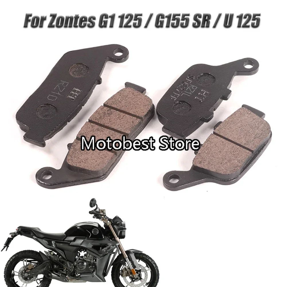 Motorcycle Front Rear Brake Pads Pad Disc Brake Pads For Zontes G1 125 / G155 SR / U 125 / U1 125 / U1 155 / Z2 KD150-G1-G2