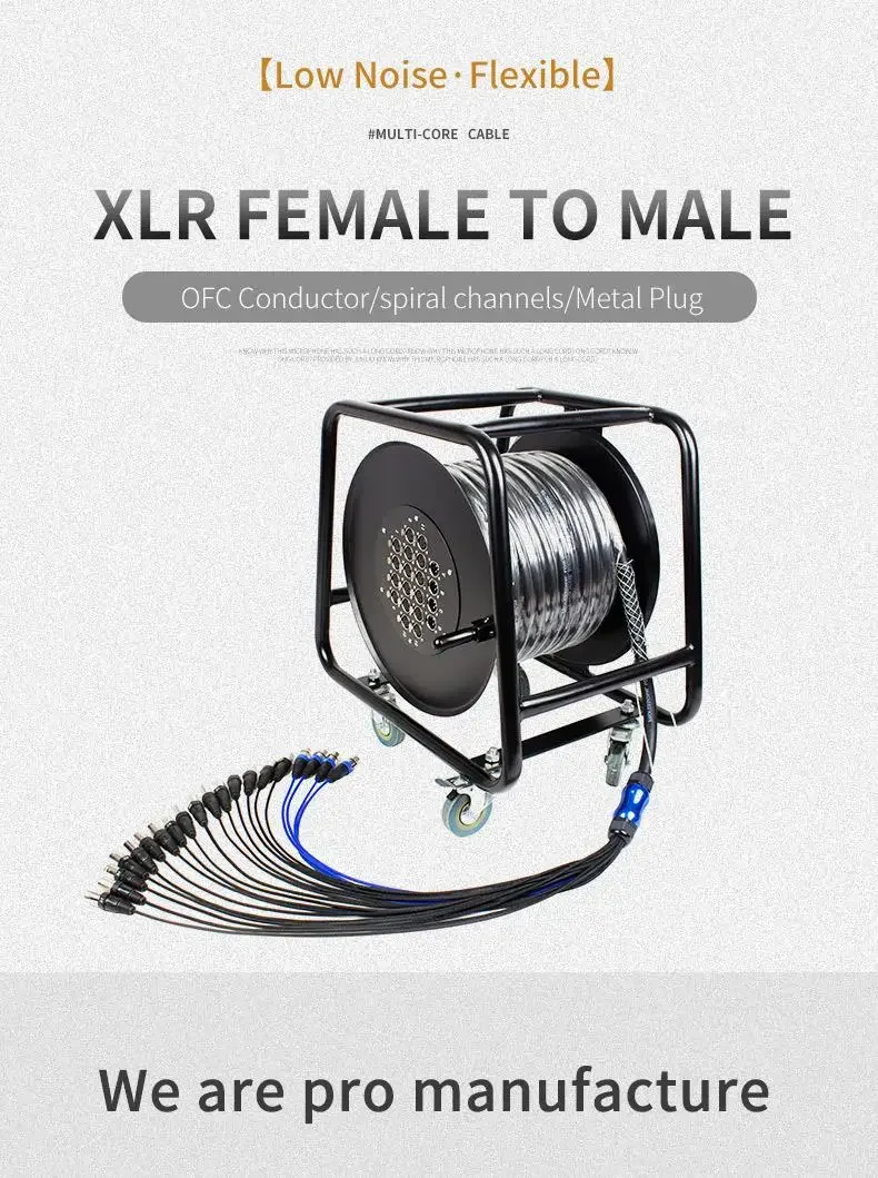 OEM завод профессиональный 20/24/32CH штекер xlr к XLR аудио кабель со сценической коробкой