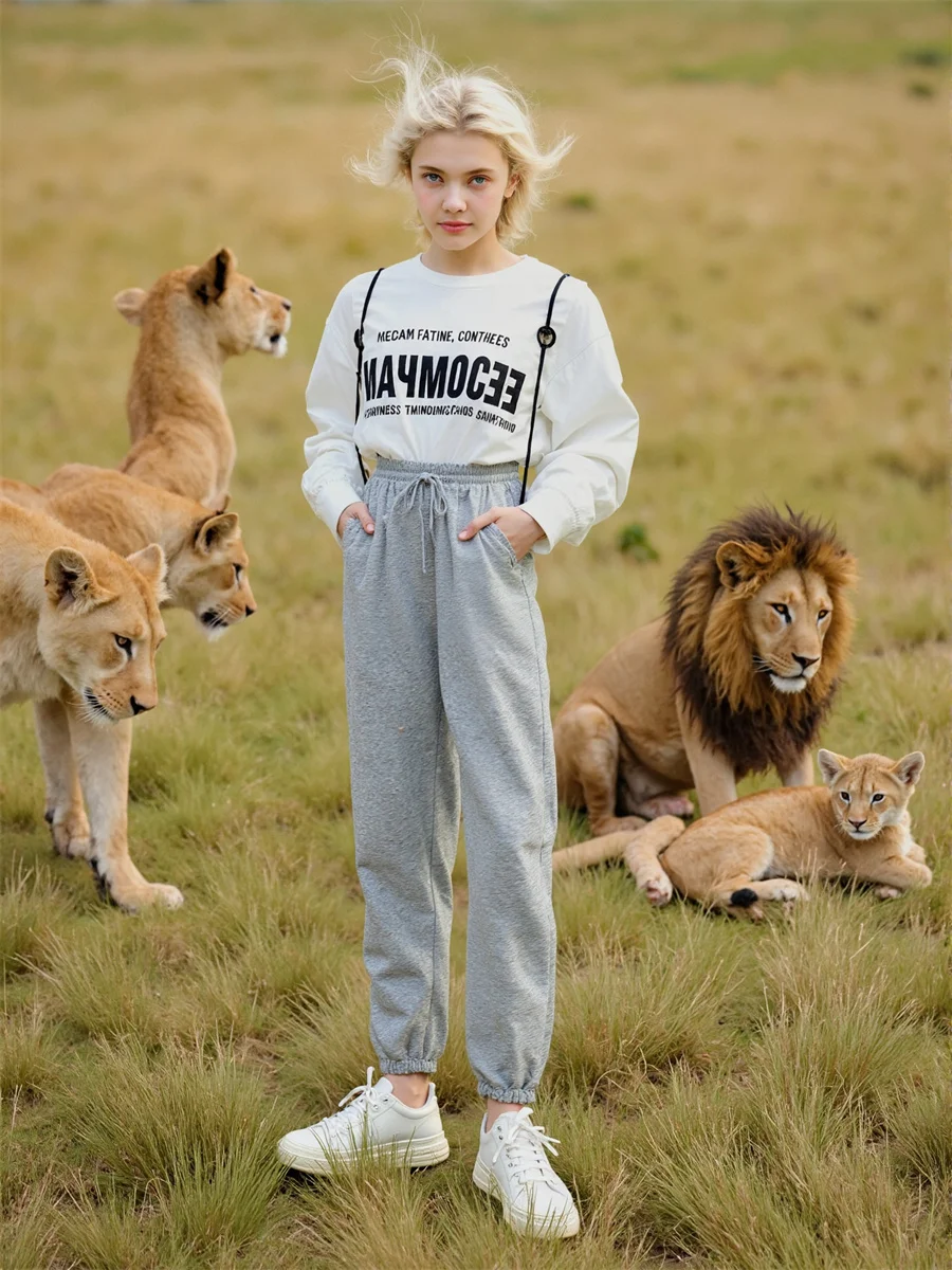 Losse harembroek met trekkoord Katoen Zomer Dames Herfst Ulzzang Mid-taille Werken Kantoor Dame Koreaanse stijl Trendy Chic Eenvoudig Zacht