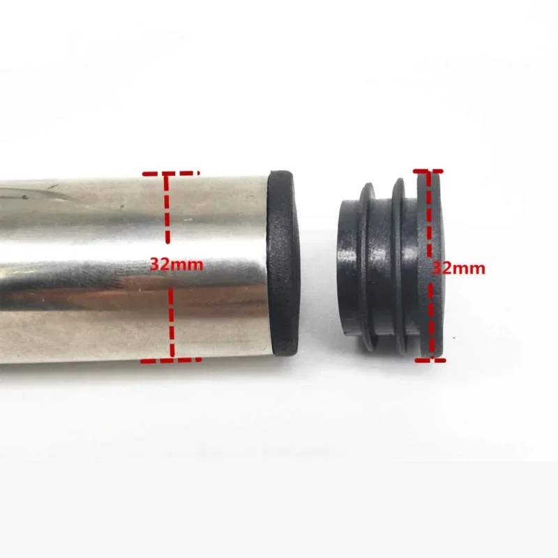 Tapa redonda de plástico negro, insertos de tubo de 10mm ~ 100mm, tapón de inserción Bung para almohadilla de pata de silla de mesa