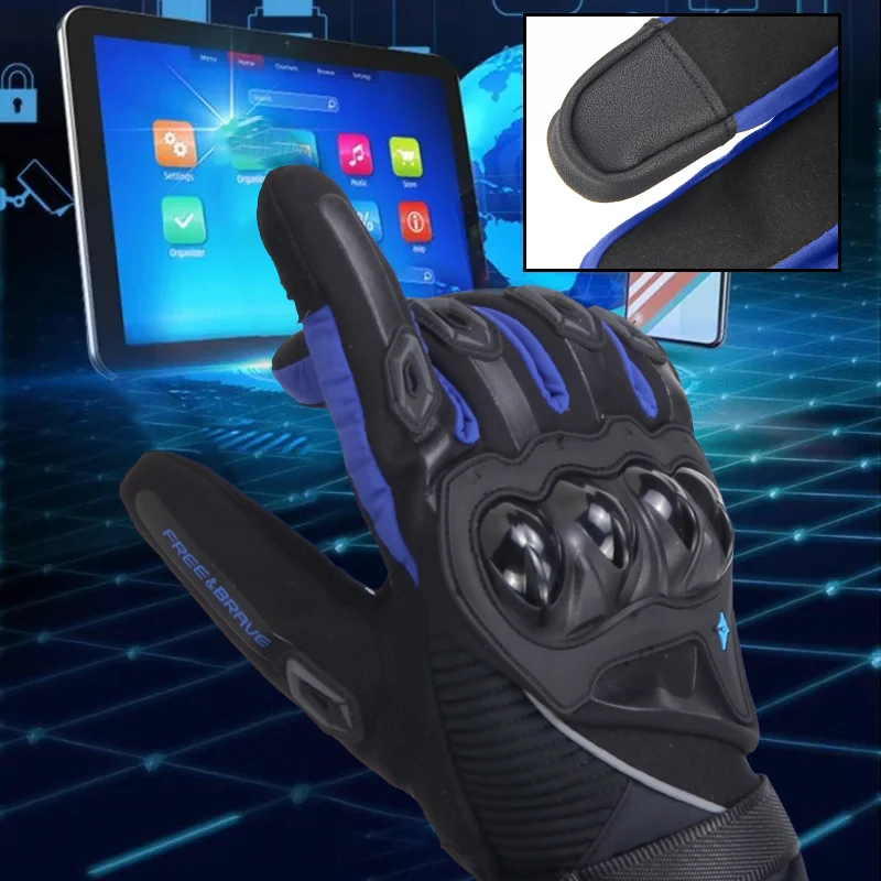 Motorcycle Gloves Men Winter Windproof Waterproof Warm Moto Protective Gloves Moto Motocross Touch Screen Riding Gloves