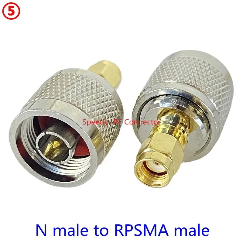 1Pcs N To SMA&RPSMA Male Plug Female Jack Connector RPSMA To N Type Male Female N To PRSMA Coax Fast Delivery Brass High Quality