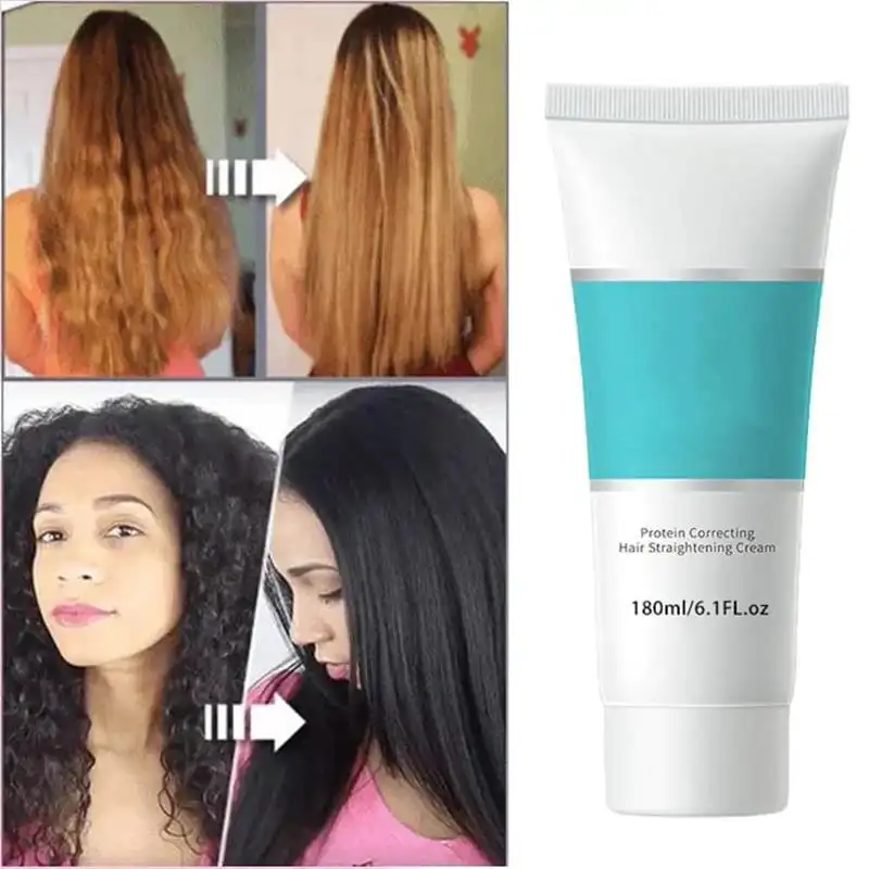 2023 New Protein Correcting Hair Straightening Cream Silk & Gloss Hair Straightening Cream,Nourishing Fast Smoothing Collagen