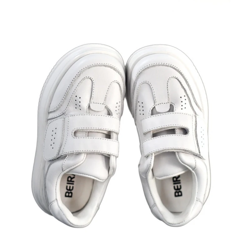 Spring Autumn Cow Leather Kids Skate Shoes High Quality Genuine Leather Baby Girls Sneakers Fashion Boys School Shoes