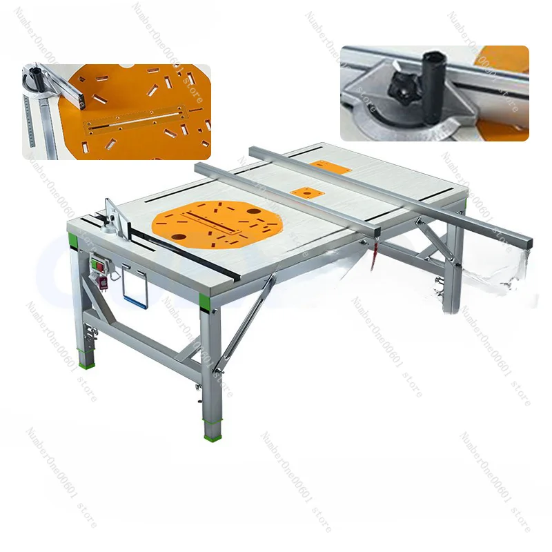 Electric Folding Lifting Work Saw Multifunctional Woodworking Bench Mini Table Saw Electric Miter Saw Workbench