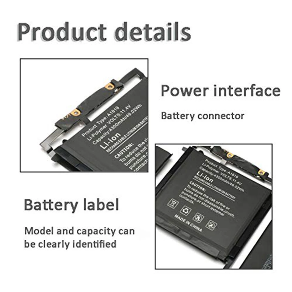 MacBook Pro 13インチ A1819 バッテリー 11.4V 49Wh