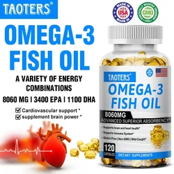 Omega-3 Fish Oil Supplement High in EPA + DHA for Heart, Brain and Immune Support