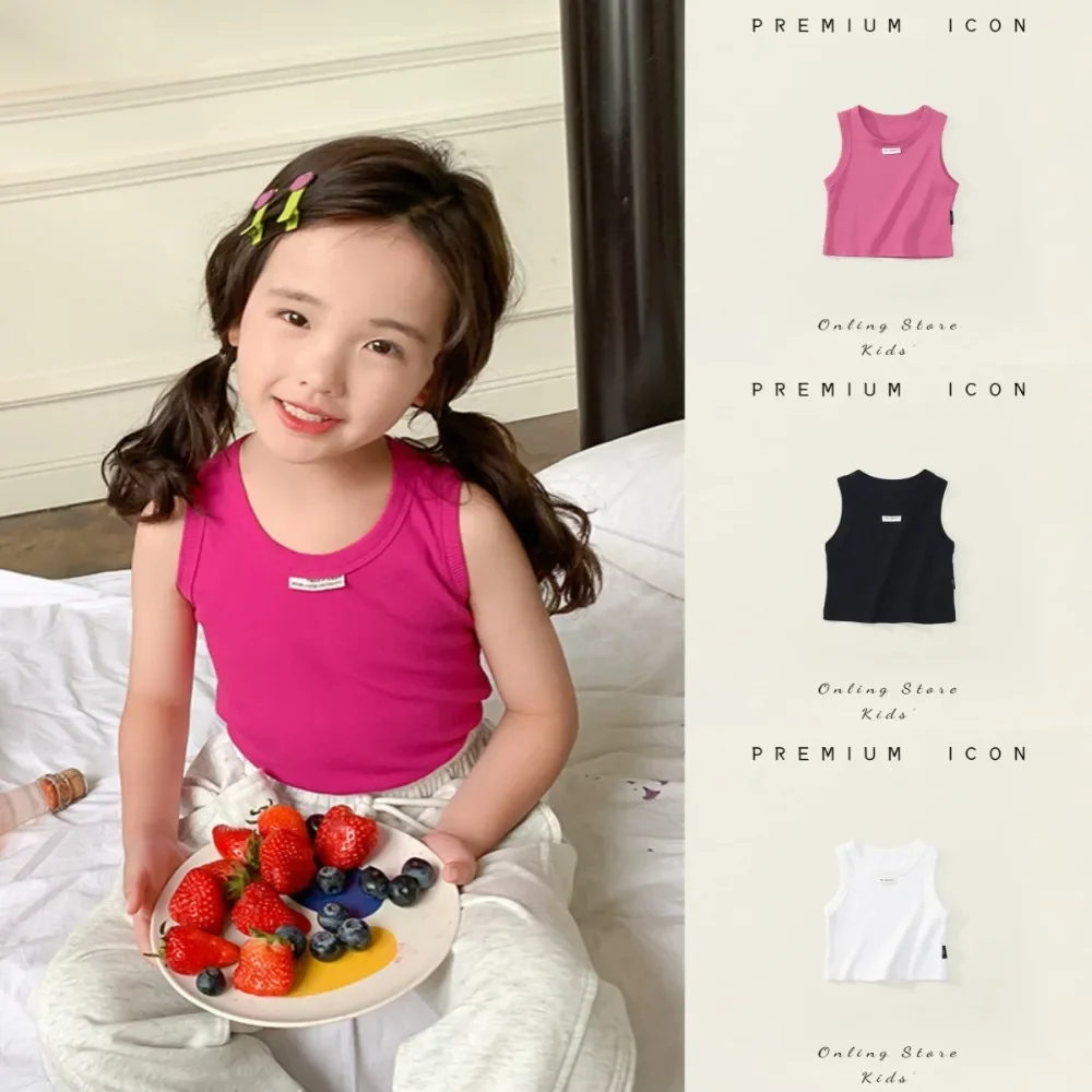 

Kids Underwear Girls Tops Vests Children Summer Vest Tops for Boys Solid Tank Top Boy Clothes Cotton Tees Sleeveless 2 To 8Y