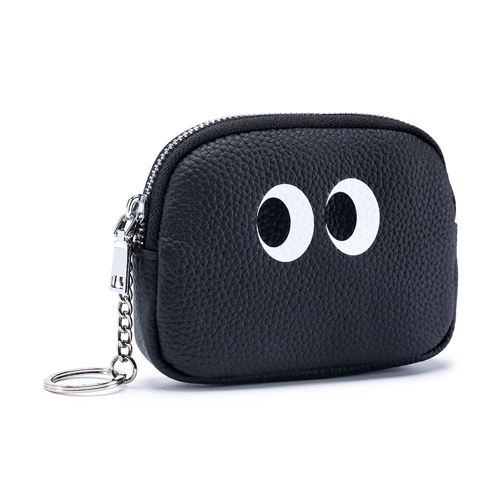 

Whimsical Animal Coin Purse | Top-Grain Cowhide Mini Wallet with 20-Coin Capacity & Hidden Keychain Slot