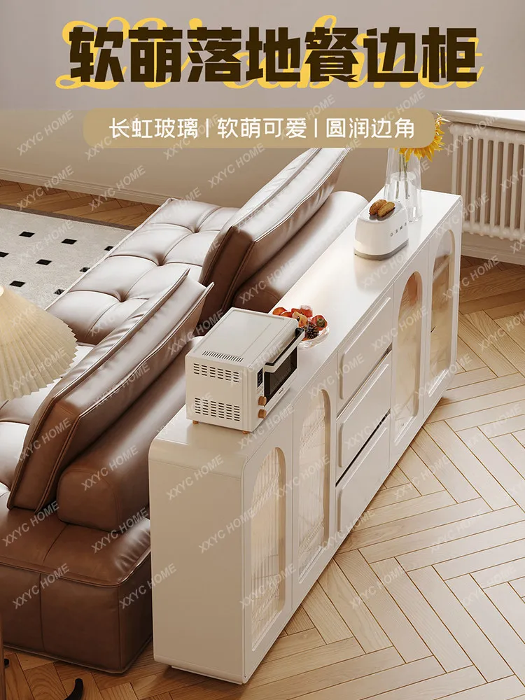 Ultra-thin dining side cabinet, simple sofa back cabinet, living room locker against the wall, vertical cabinet, locker