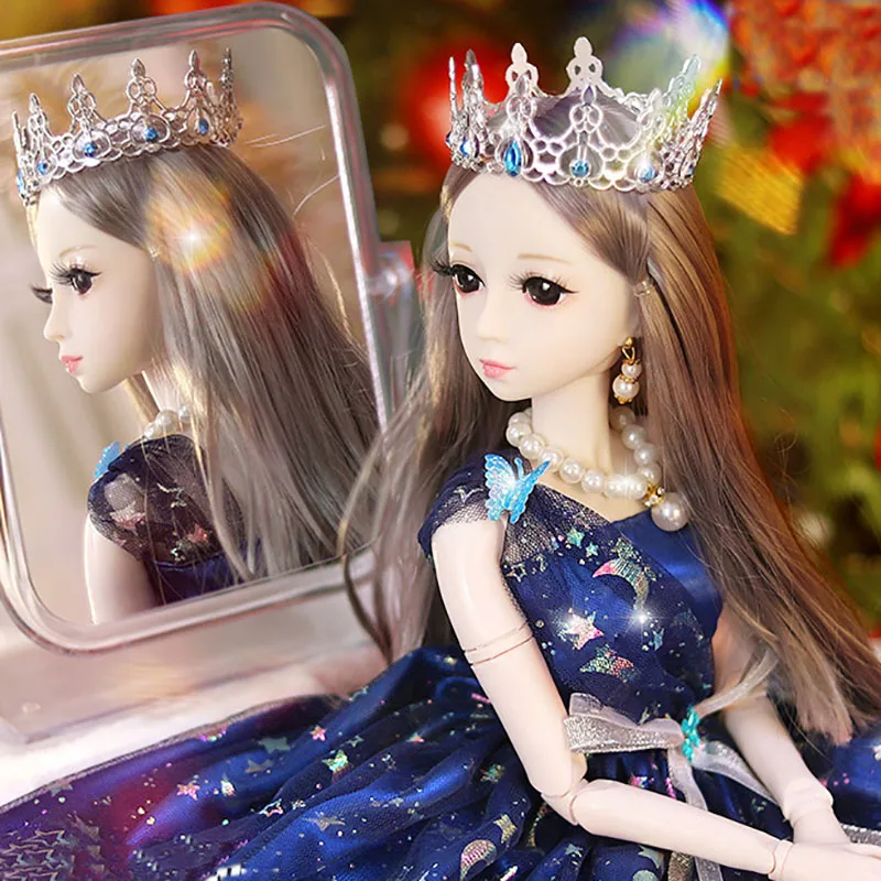 Blink Eyes Dolls 30cm/60cm Princess Doll Set Best Gifts for Girl Handmade Kids Toy Bjd Doll