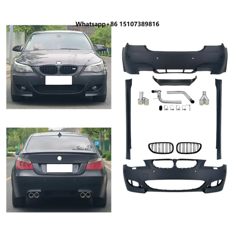 

Body Kit for 5 Series E60 2004-2010 Upgeade to M5 Style Front Bumper Rear Bumper Grille Exhaust Pipe Simple Installation