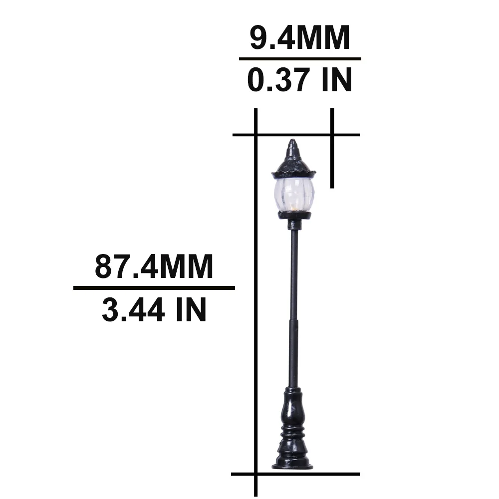 2szt 12V Miniaturowa lampa kolejowa Model świecące światło Zabawki Architeture Materiały budowlane Diy Model Making dla Dioramy