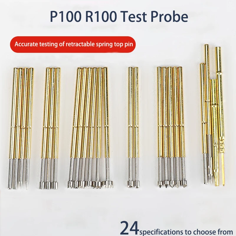 Probe P100 R100 Test Needle With Retractable Spring Top Pin For PCB Circuit Board Core Winding/soldering/terminal Insertion Form