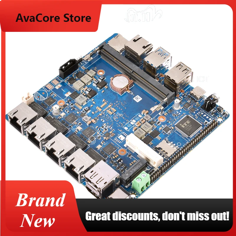 AvaCorePiesia Wholesale Intel Alder Lake N95/N100/N200/N300 processor industrial motherboard  with 4LAN