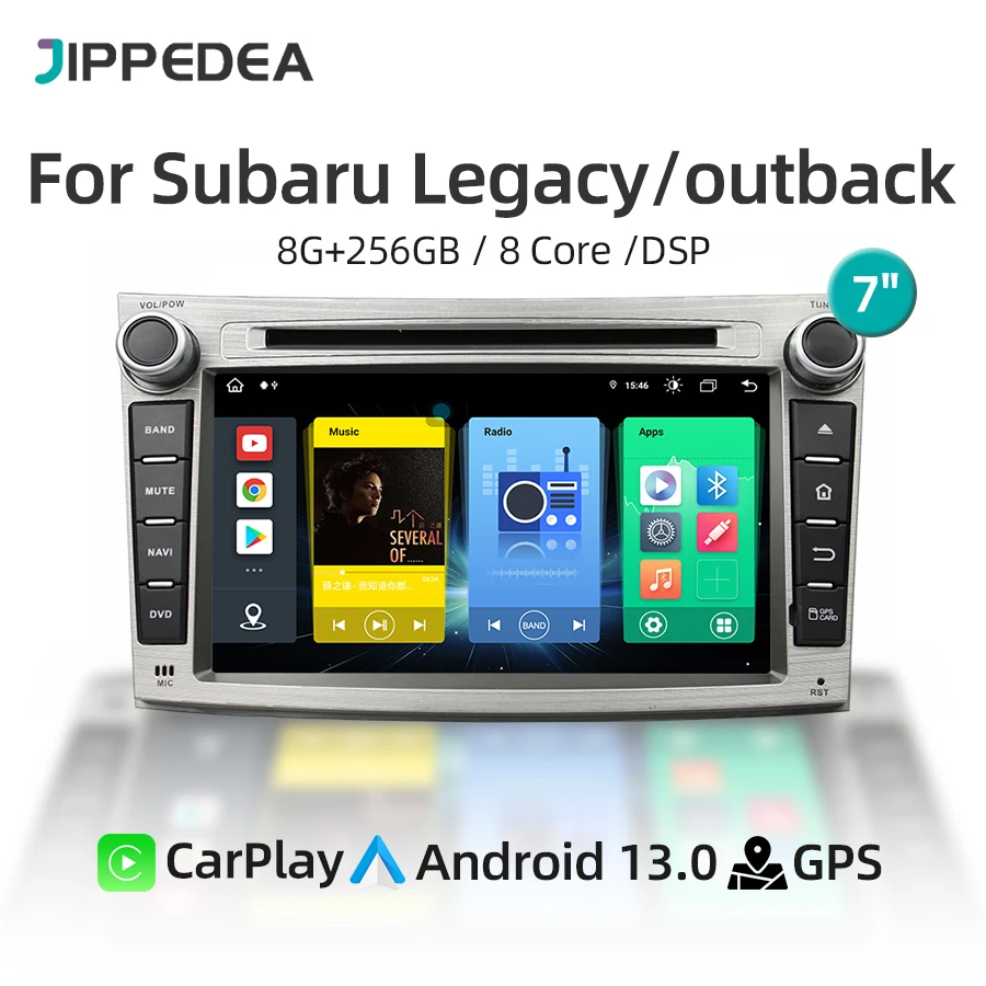 Android 13.0 Car Multimedia Player CarPlay GPS Navigation RDS 4G WiFi Bluetooth Car Radio For Subaru Legacy outback 2009-2012