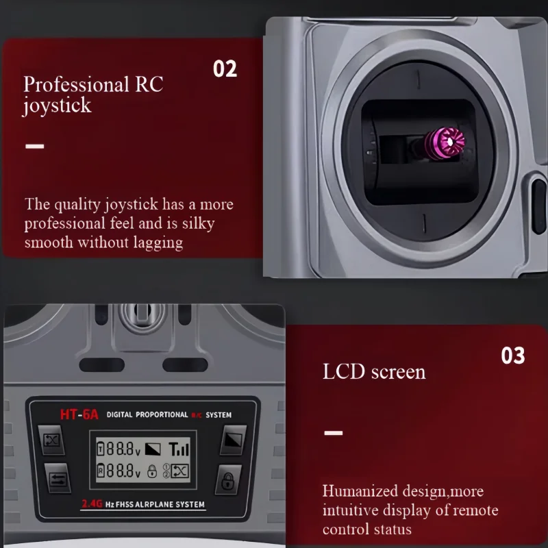 KePaQi KT6A جهاز التحكم عن بعد 2.4Gcontrol ستة قنوات استقبال مركبة ثابتة الجناح ، السفينة ، ردود فعل جهد السيارة الجوية بدون طيار #2