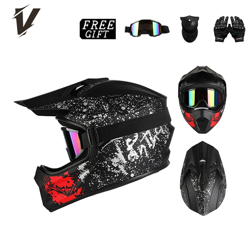 

Off-Road Full Face Motorcycle Helmet for Men and Women, Four-Season Universal Motorcycle Riding Safety Helmet