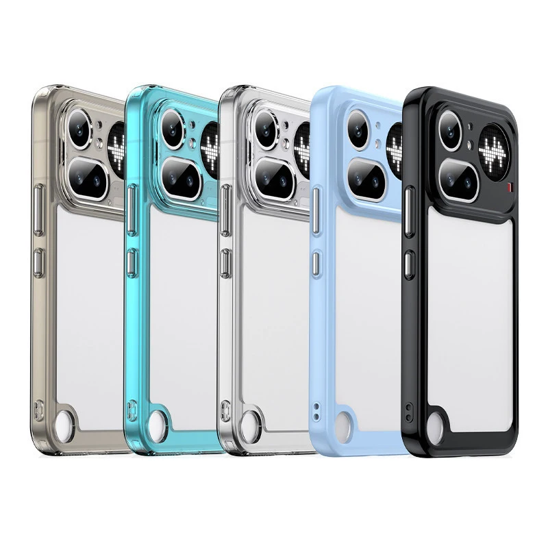 

For Nothing Phone 4a Pro Case For Nothing Phone 2a 3a 4a Pro Cover Colorful Soft Edge Silicone Transparent Shockproof Bumper