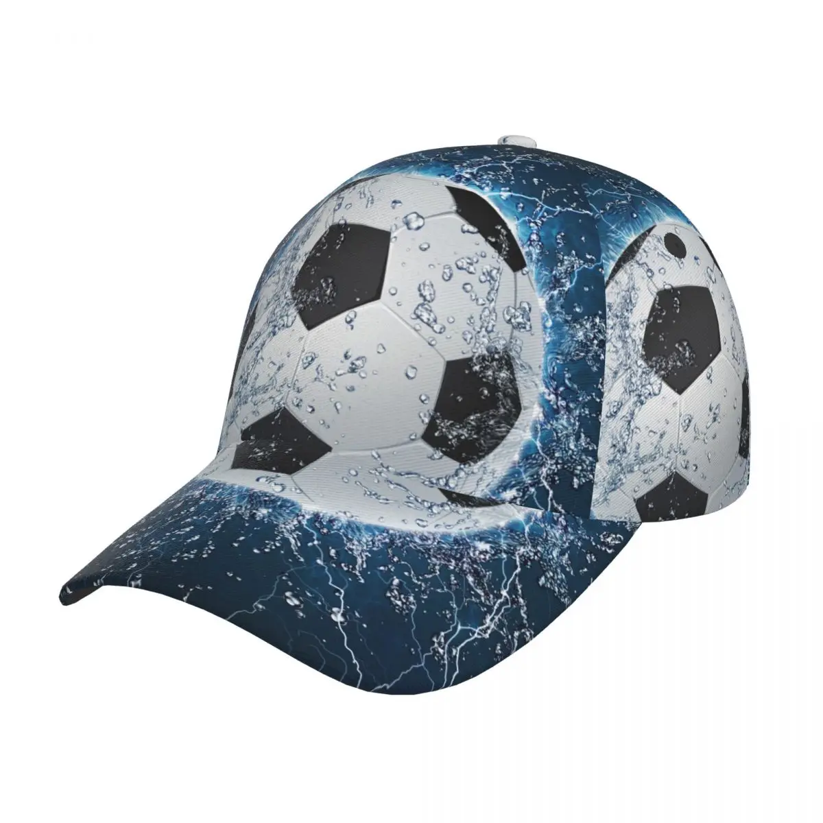 Soccer Ball On Water Outdoor Sport Caps Baseball Hat Men Women Visor Cap Baseball Cap Street Hip Hop Caps golf hat men