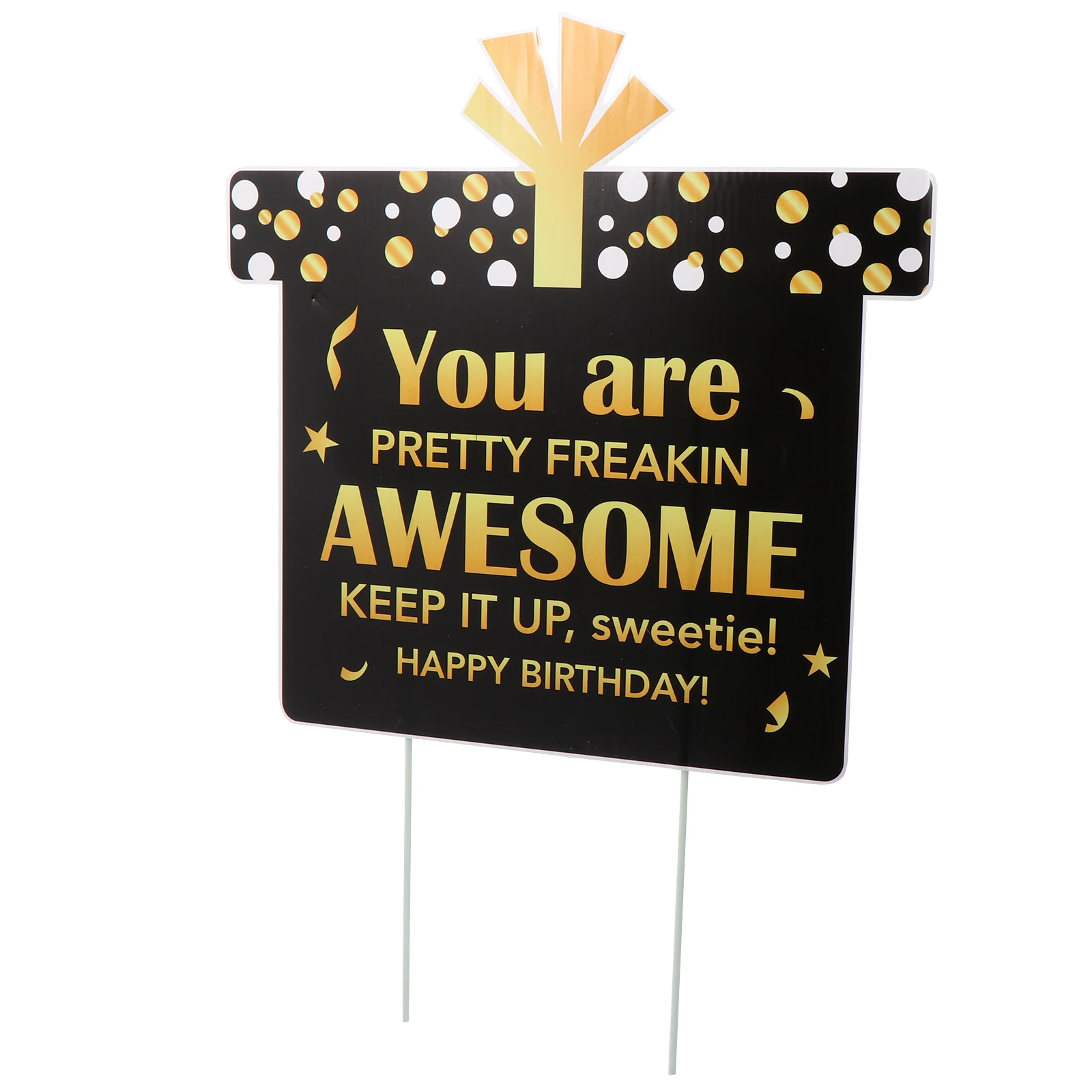 

Plastic Birthday Supplies Happy Decorations Personalized Sign Stakes Yard Signs Garden Stakes Lawn Decorations Gifts Box