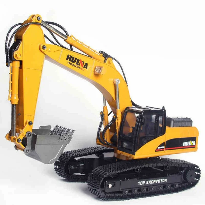 Huina 580 Vibrating Sound Explosive Payment Huina 23 Channel All Alloy Engineering Vehicle Super Large Simulation Excavator Gift