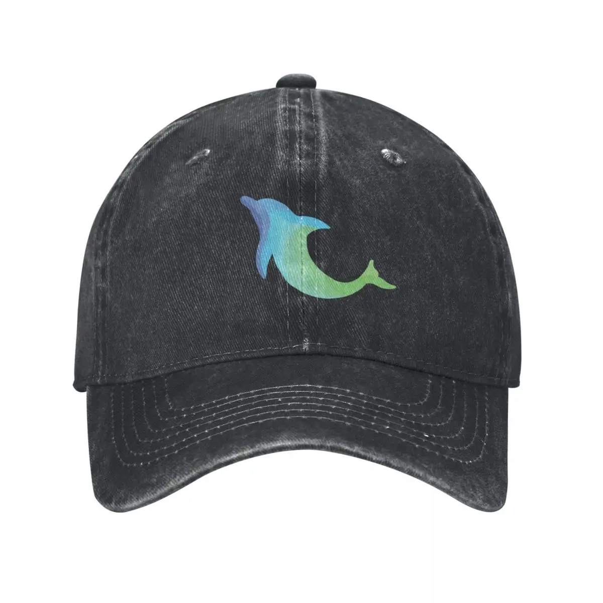 Colorful Jumping Rainbow Dolphin Baseball Cap Anime Hat Fashion Beach Hood Women's Hats Men's