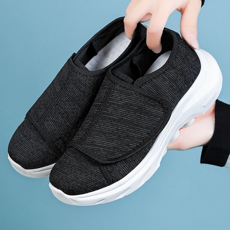 النساء جراحة العظام أقدام واسعة تورم المشي حذاء كاجوال الإبهام Eversion ضبط لينة مريحة أحذية السكري الأحذية القماشية