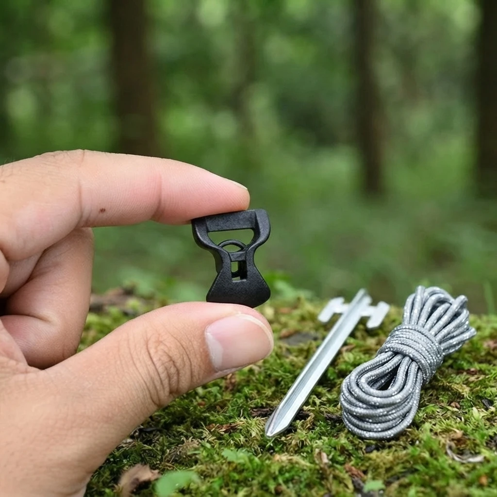 30Pcs Outdoor Camping Rope Adjuster Buckle Tent Guyline Quick‑Fix Canopy Plastic Anti‑Slip Cord Tensioner for Awning Accessory