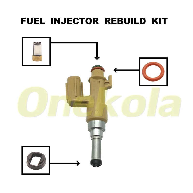 Fuel Injector Service Repair Kit Filters Orings Seals Grommets for 8-13 Toyota Lexus 4.6L 5.7L V8 23250-0S020 23209-0S020