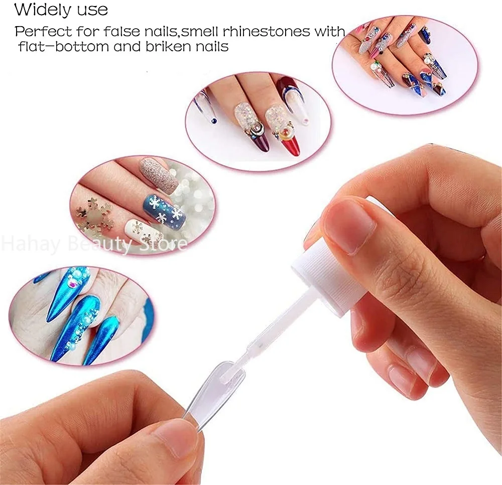 Extra-Strong Nail Glue Quick Dry Nail Tips Adhesive Acrylic Nail Glue Tip Salon Professional DIY False Glue Base Gel