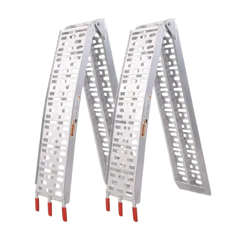750 Lbs Capacity Aluminum Loading Ramp, Aftermarket Accessory for Motorcycle, ATV, UTV, Pickup Truck & Lawn Mower Loading