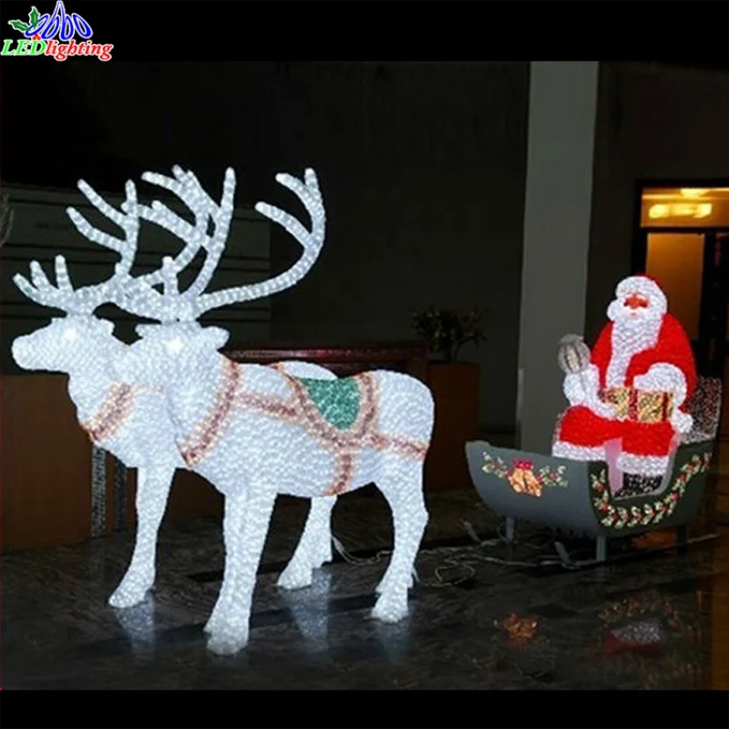 custom.light star reindeer with sleigh led light