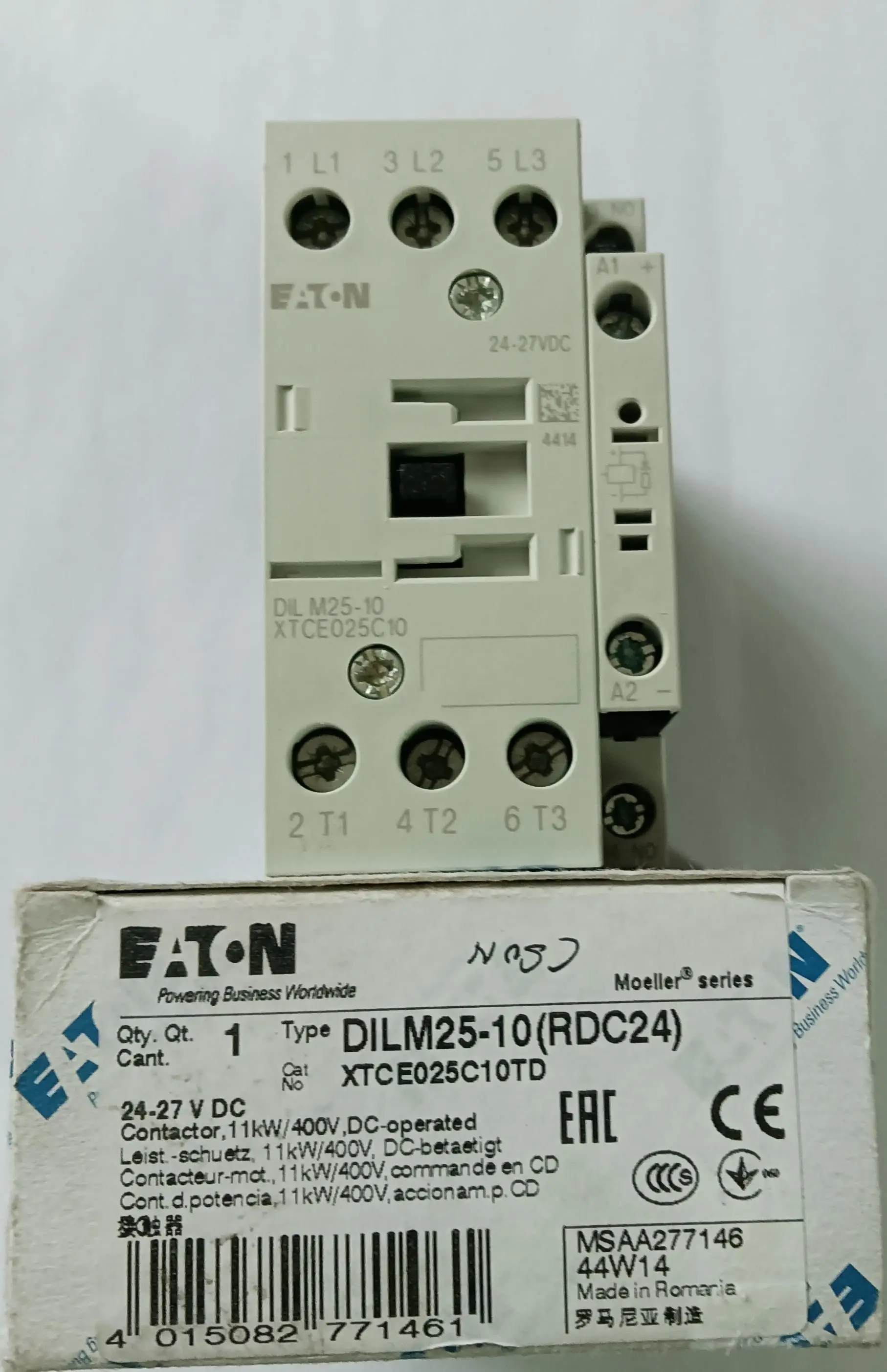 New Original Eaton Dc coil small contactor DILM17-10C DILM25-10C DILM32-10C DILM38-10C